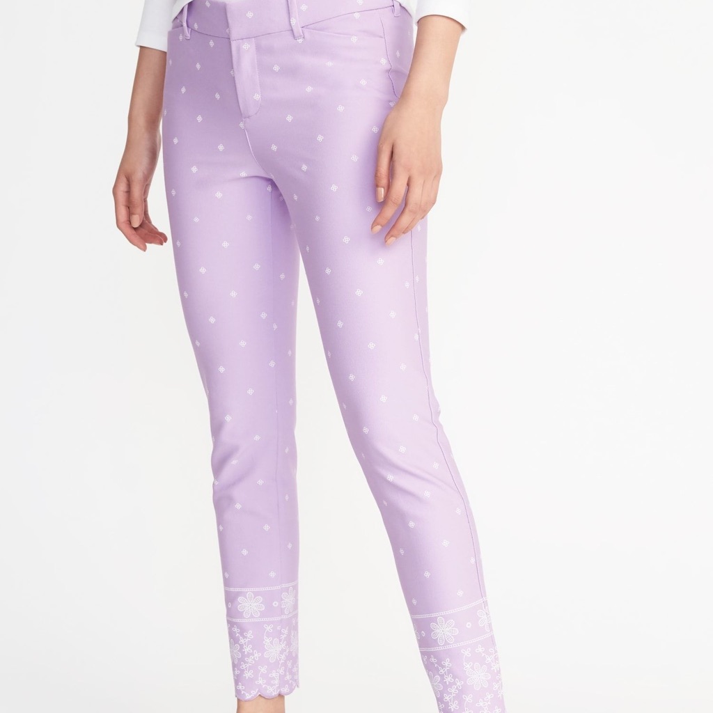 Lilac Print Pixie Pants